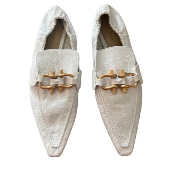 BOTTEGA VENETA Leather Madame Loafers White - Picture 3 of 6
